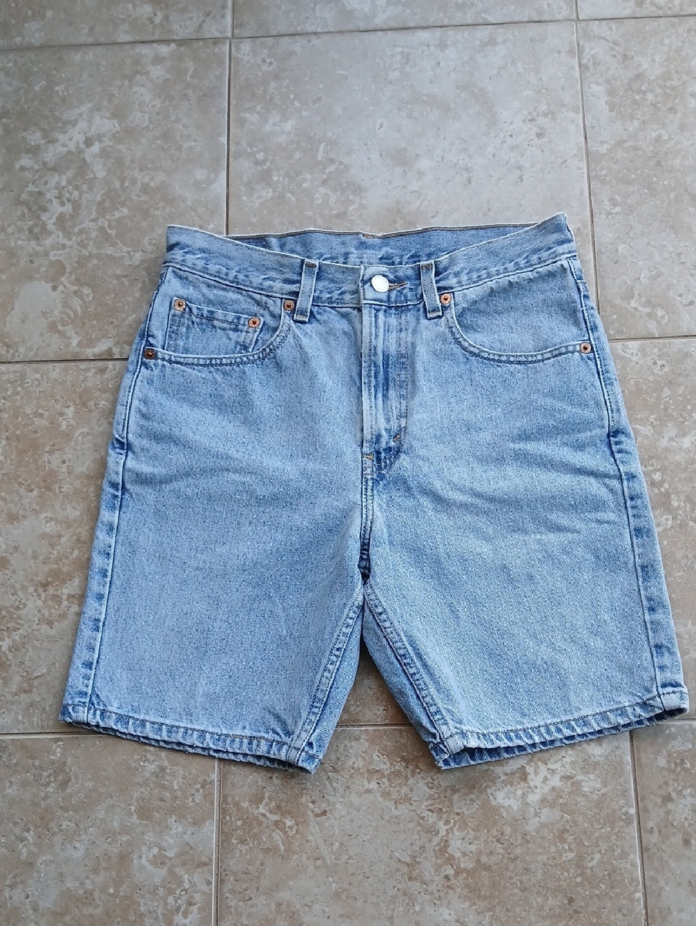 Vintage Levi's 505 Size 3/4 Light Blue Denim Jean Shorts